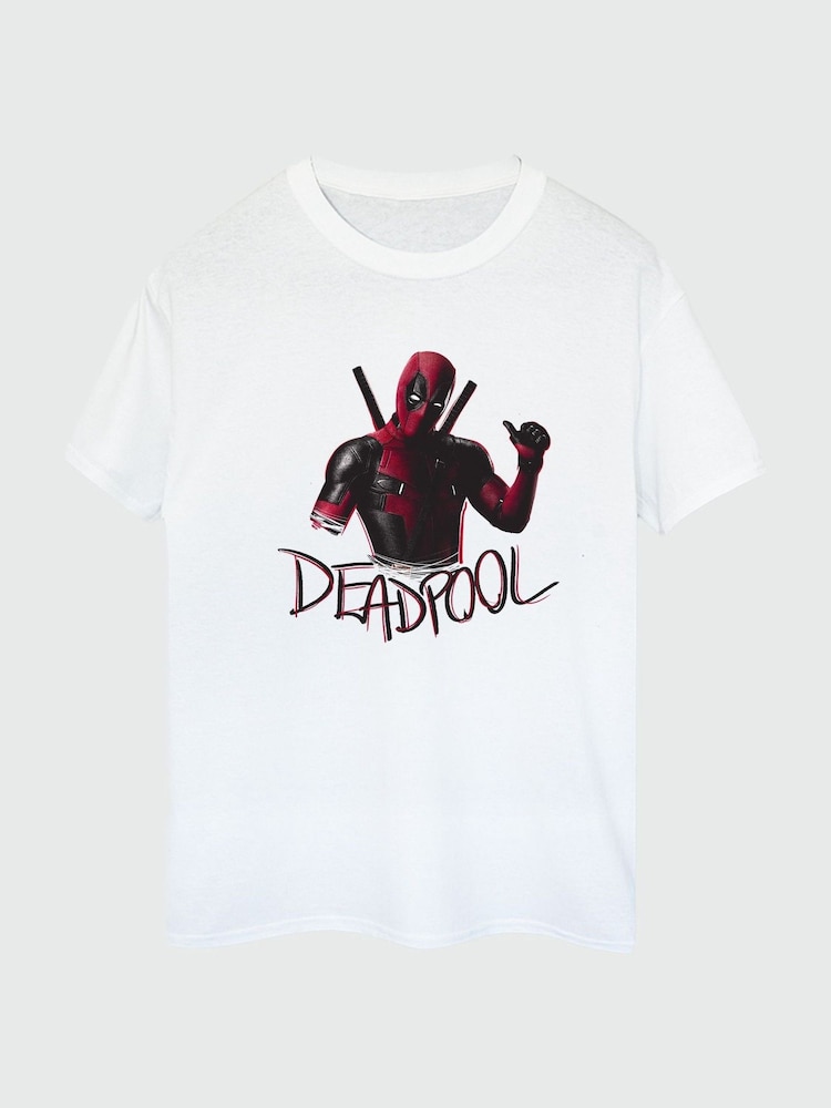 Brands In White Mens Deadpool and Wolverine All About Me 100% Cotton T-Shirt - Image 1 of 3