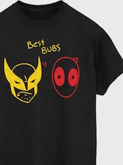 Brands In Black Mens Deadpool and Wolverine Best Bubs 100% Cotton T-Shirt - Image 2 of 3