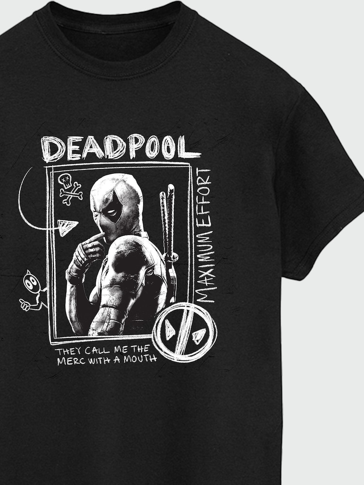 Brands In Black Mens Deadpool and Wolverine Maximum Effort 100% Cotton T-Shirt - Image 3 of 3
