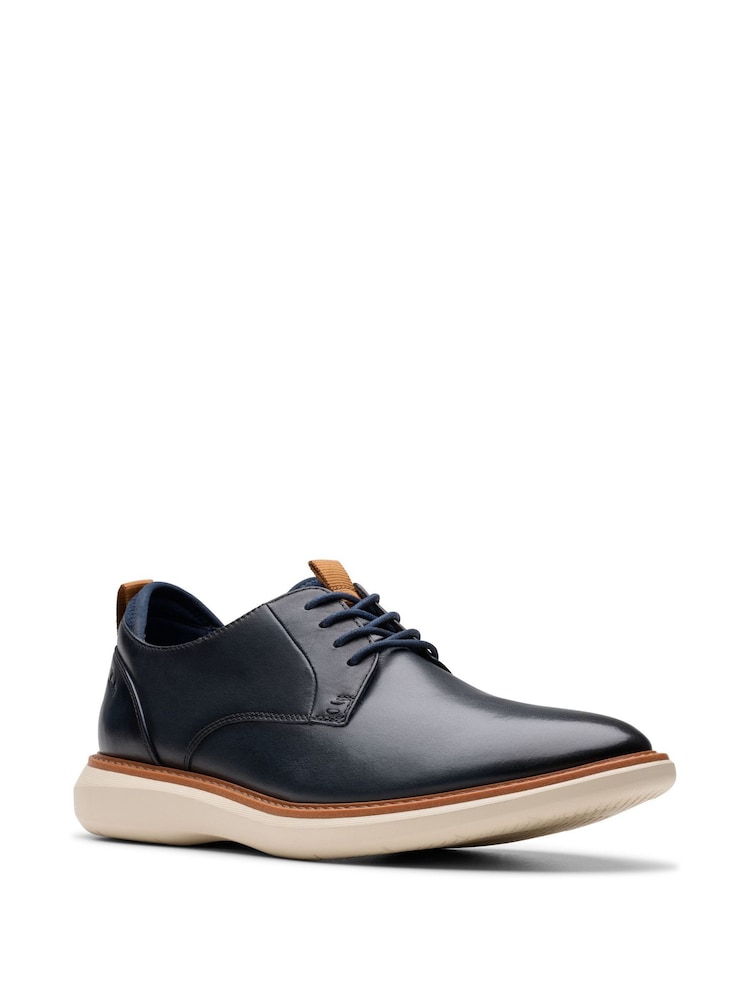 Clarks Blue Brantin Plain Shoes - Image 4 of 4