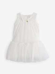 Angels Face Caria Sleeveless Butterfly Snowdrop White Dress - Image 2 of 2