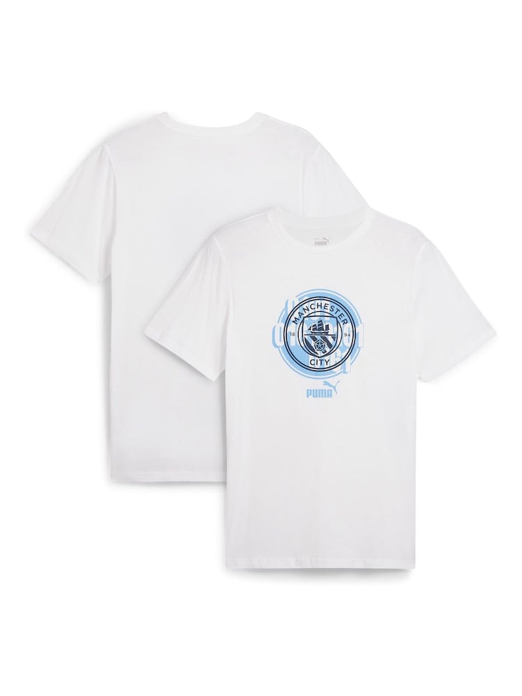 Puma White Manchester City FtblCulture T-Shirt - Image 1 of 3