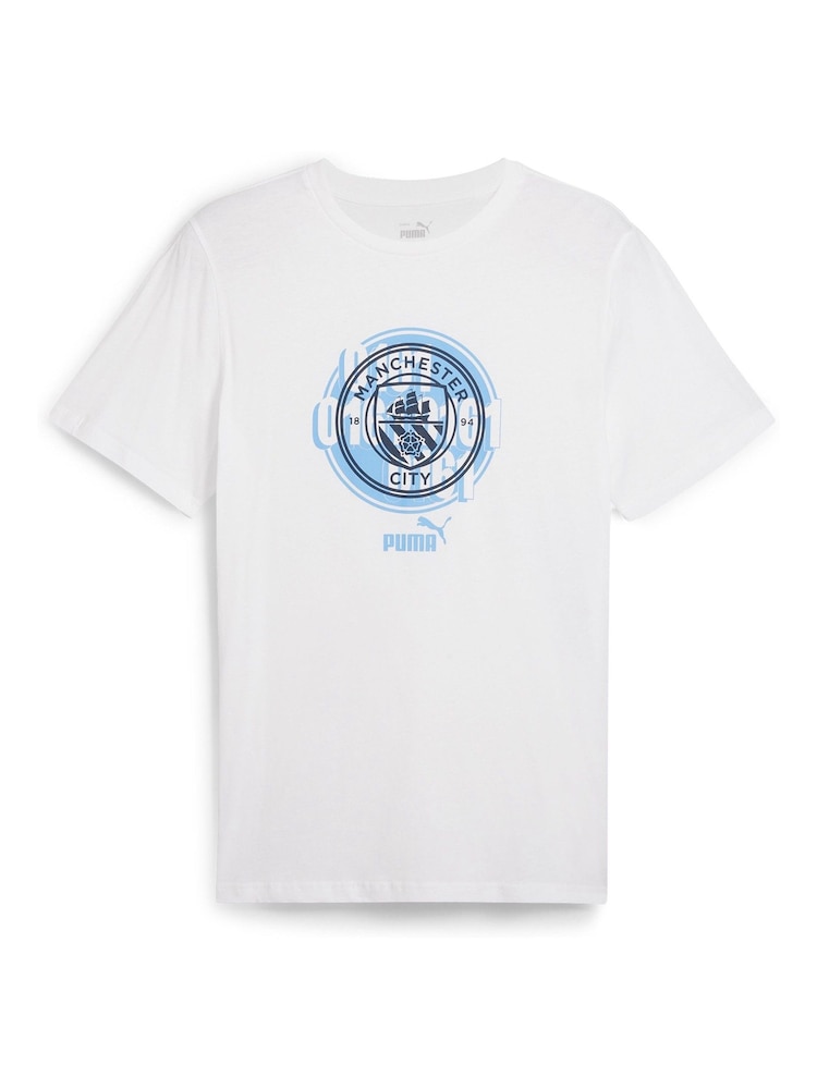Puma White Manchester City FtblCulture T-Shirt - Image 2 of 3