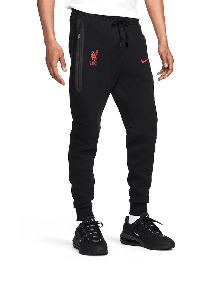 Nike Black Liverpool Tech Fleece Joggers - Image 1 of 3