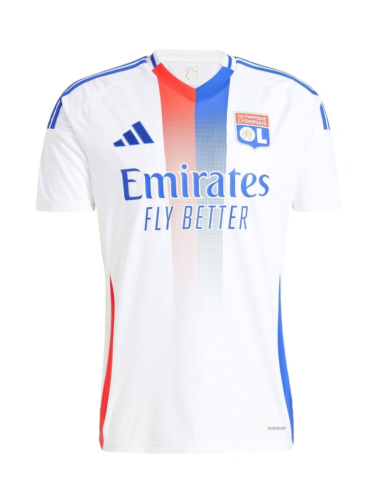 adidas White 2024-25 Olympique Lyon Home Shirt - Image 3 of 3