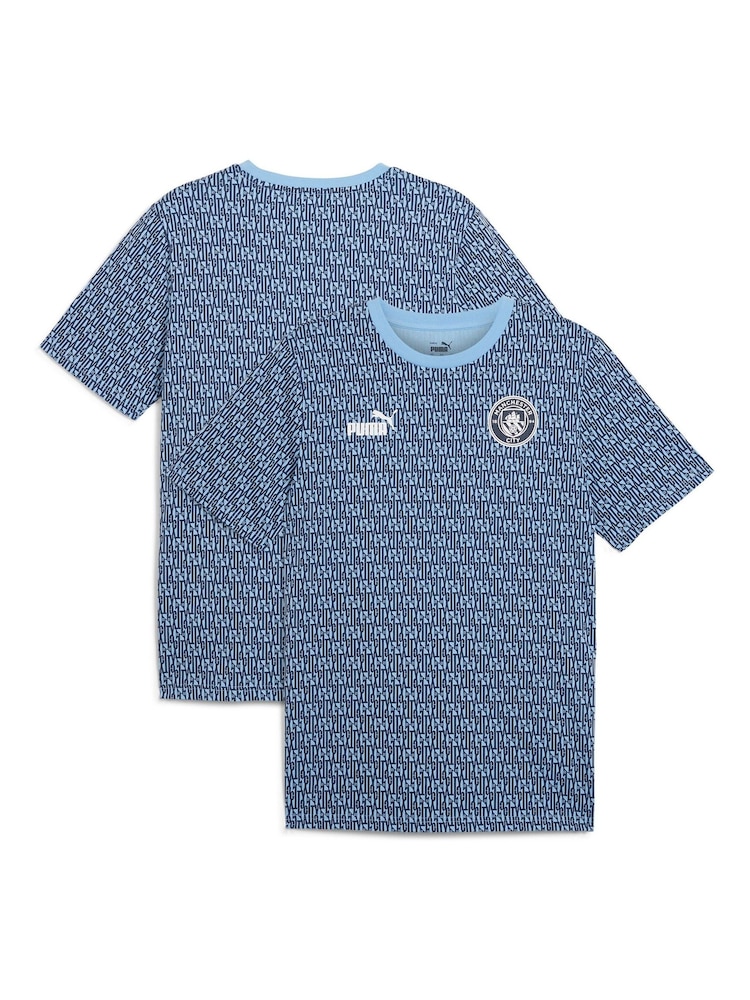 Puma Blue Manchester City FtblCulture AOP T-Shirt - Image 1 of 3