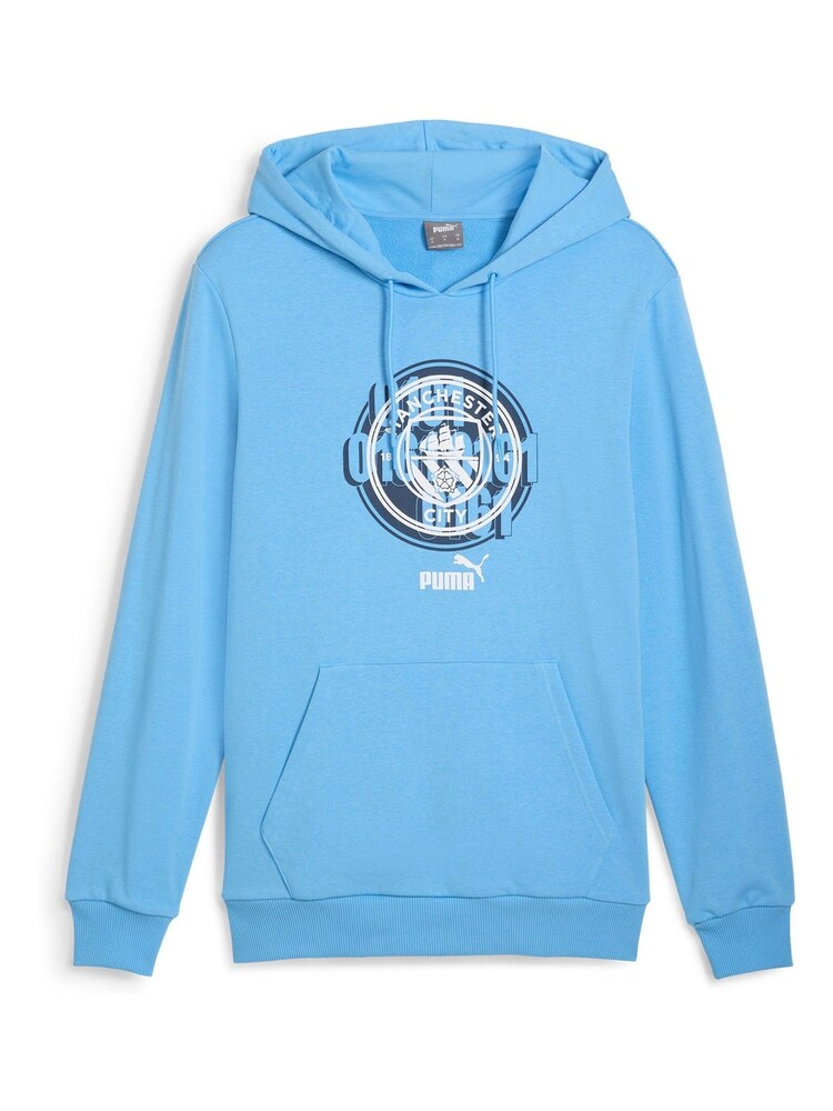 Puma Blue Manchester City FtblCulture Hoodie - Image 3 of 3