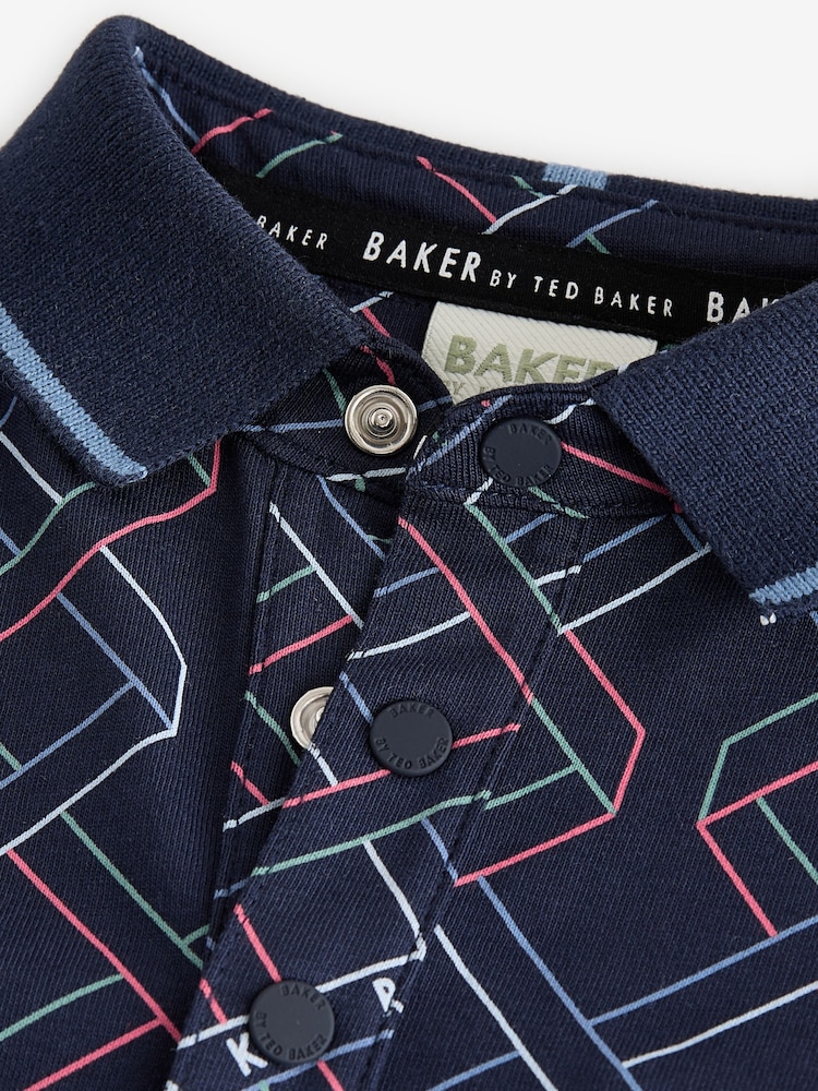 كحلي - ثياب أطفال مُزيَّنة بطبعة بكُم طويل من Baker By Ted Baker - صورة 5 من 5