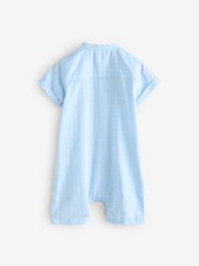 Baker by Ted Baker 100% Cotton Grandad Collar Romper - Image 5 of 9