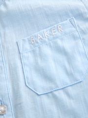 Baker by Ted Baker 100% Cotton Grandad Collar Romper - Image 6 of 9