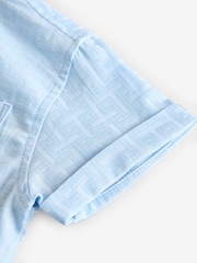 Baker by Ted Baker 100% Cotton Grandad Collar Romper - Image 7 of 9