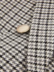 Reiss Black Charlie 4-9 yrs Checked Double Breasted Suit Blazer - Image 4 of 4