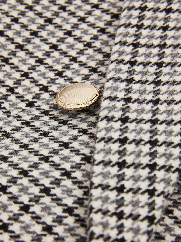 Reiss Black Charlie 4-9 yrs Checked Double Breasted Suit Blazer - Image 4 of 4