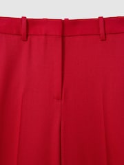 Reiss Red Anna Wool Blend Wide Leg Tux Trousers - Image 6 of 6