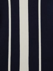 Reiss Navy/Ivory Kelli Ribbed Striped Mini Dress - Image 6 of 6