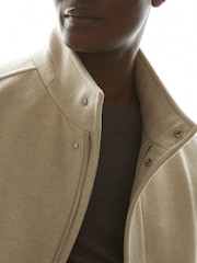 Reiss Oatmeal Bhule Wool-Blend Hybrid Coat - Image 4 of 6