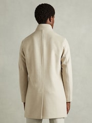 Reiss Oatmeal Bhule Wool-Blend Hybrid Coat - Image 5 of 6