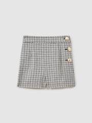 Reiss Black Charlie 9-13 yrs Checked Suit Shorts - Image 2 of 4