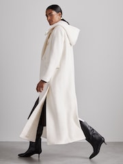 Reiss Cream Clara Atelier Wool and Cashmere Longline Coat - Image 1 of 8