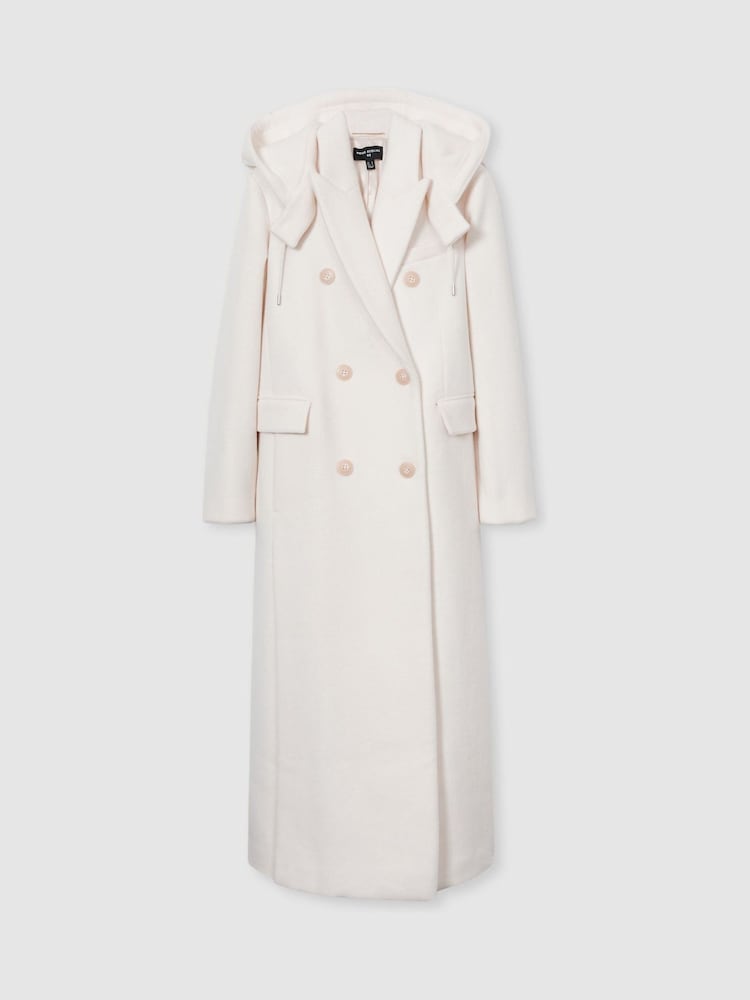 Reiss Cream Clara Atelier Wool and Cashmere Longline Coat - Image 2 of 8