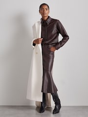 Reiss Cream Clara Atelier Wool and Cashmere Longline Coat - Image 3 of 8