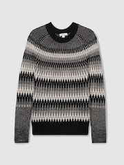 Reiss Black/White Belle Glitter Jumper with Alpaca - Image 2 of 5