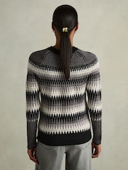 Reiss Black/White Belle Glitter Jumper with Alpaca - Image 4 of 5
