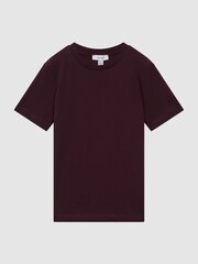 Reiss Bordeaux Bless 13-14 yrs Cotton-Blend Jersey Crew-Neck T-Shirt - Image 1 of 6
