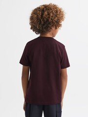 Reiss Bordeaux Bless 13-14 yrs Cotton-Blend Jersey Crew-Neck T-Shirt - Image 5 of 6