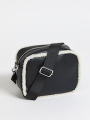 Simply Be Black Shearling Bag - Image 3 of 4