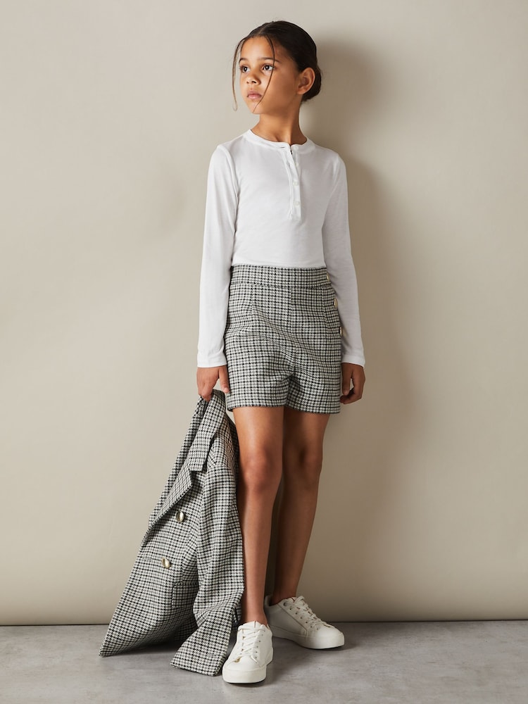 Reiss Charlie Karierte Anzugshorts - Bild 1 von 4