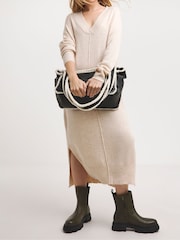 Simply Be Black Shearling Tote Bag - Image 3 of 4