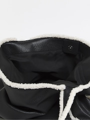 Simply Be Black Shearling Tote Bag - Image 4 of 4