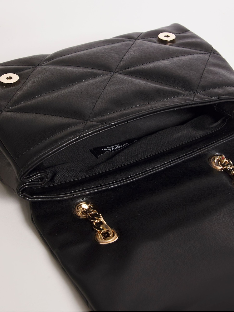 Simply Be Black Stud Quilted Bag - Image 4 of 4