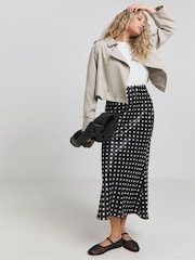 Simply Be Black Satin Maxi Skirt - Image 1 of 4