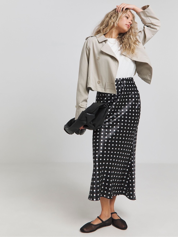 Simply Be Black Satin Maxi Skirt - Image 1 of 4
