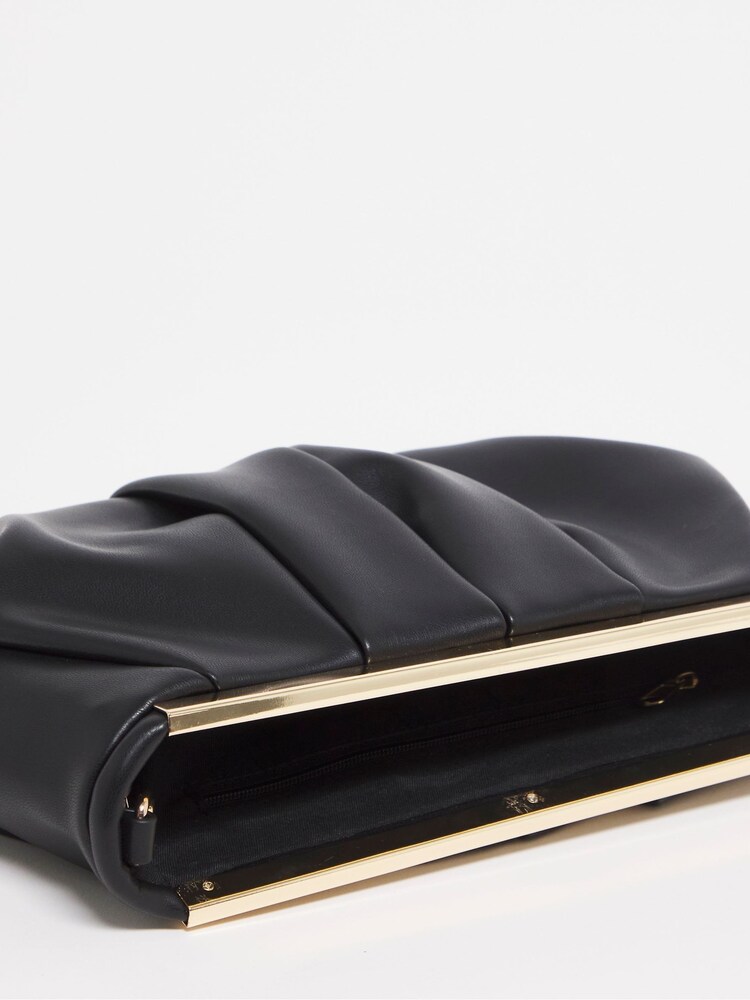 Simply Be Black Ruched Clutch Bag - Image 4 of 4