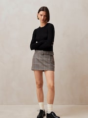 Alohas Brown Shibuya Checks Skirt - Image 3 of 6