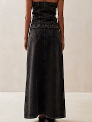 Alohas Black Mariana Denim 100% Cotton Skirt - Image 2 of 4