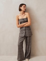 Alohas Brown Deva Checks Vest - Image 1 of 6
