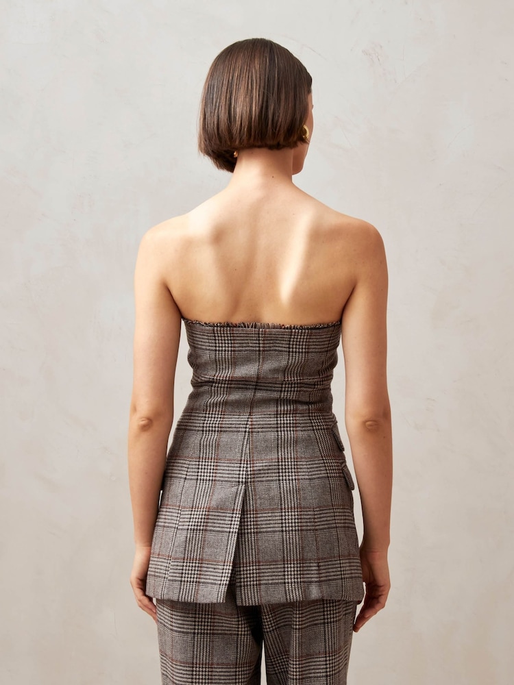 Alohas Brown Deva Checks Vest - Image 2 of 6