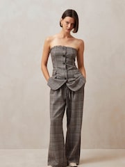 Alohas Brown Deva Checks Vest - Image 3 of 6