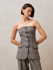 Alohas Brown Deva Checks Vest - Image 4 of 6