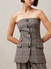 Alohas Brown Deva Checks Vest - Image 5 of 6