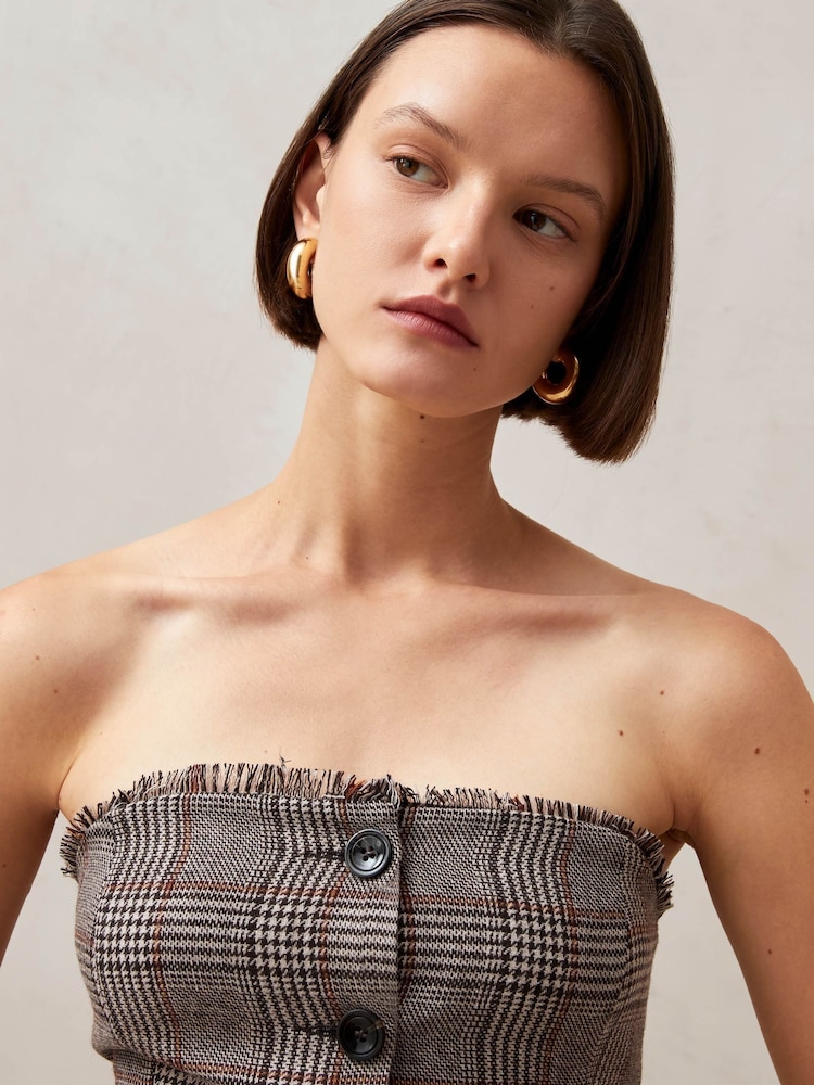 Alohas Brown Deva Checks Vest - Image 6 of 6