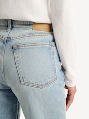 Rag & Bone Blue Harlow Mid Rise Straight Jeans - Image 4 of 4