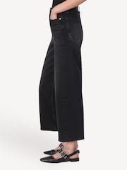 Rag & Bone Black Andi High Rise Ankle Wide Leg Jeans - Image 3 of 6