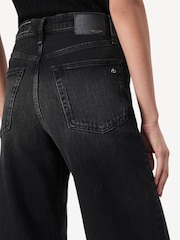 Rag & Bone Black Andi High Rise Ankle Wide Leg Jeans - Image 5 of 6