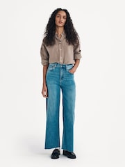Rag & Bone Blue Sofie Ankle Stretch Wide Leg Jeans - Image 1 of 6