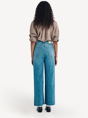 Rag & Bone Blue Sofie Ankle Stretch Wide Leg Jeans - Image 3 of 6